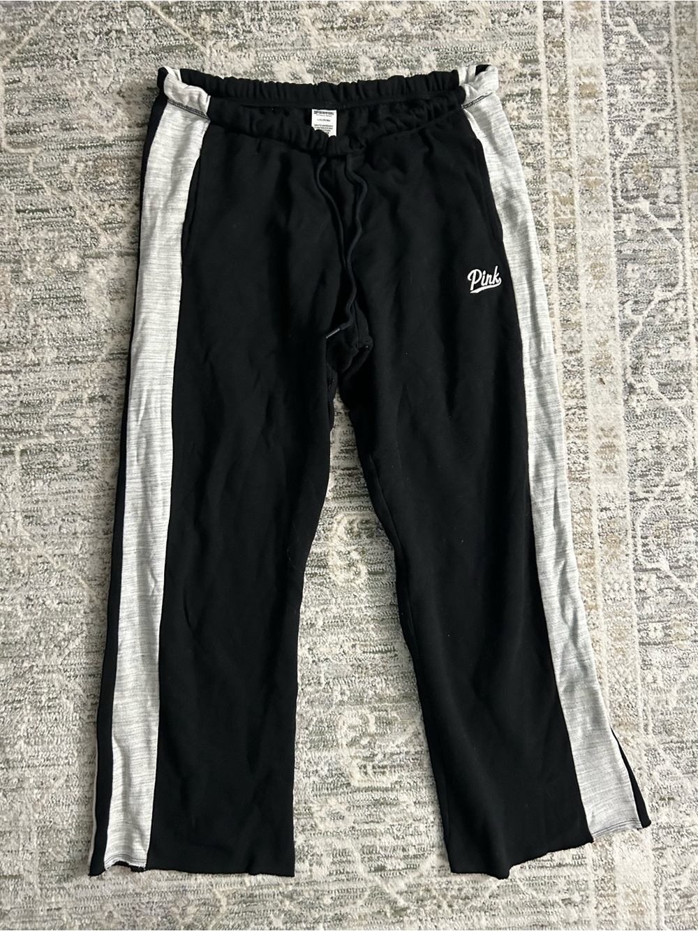 PINK Victoria's Secret Black Fleece Lounge Pants